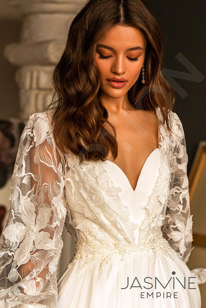 Emma Open back A-line Long sleeve Wedding Dress 6