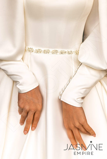 Maginne Open back A-line Long sleeve Wedding Dress 5