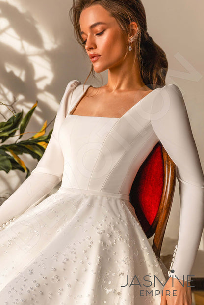 Serena Open back A-line Long sleeve Wedding Dress 6