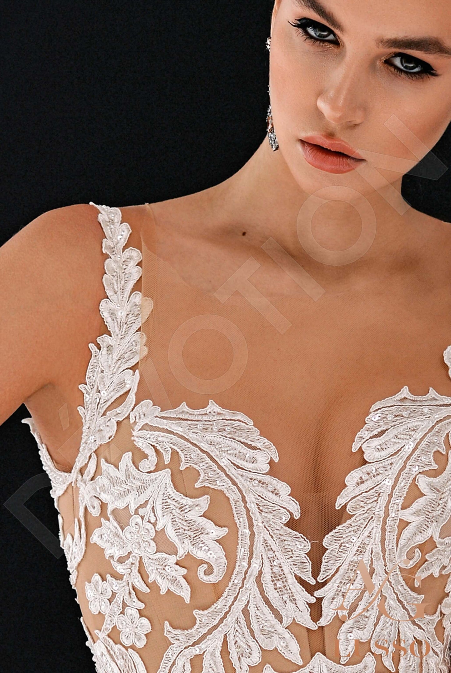 Deny Illusion back A-line Sleeveless Wedding Dress 8