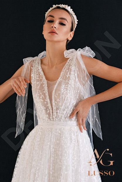 Melisenta Open back A-line Straps Wedding Dress 7