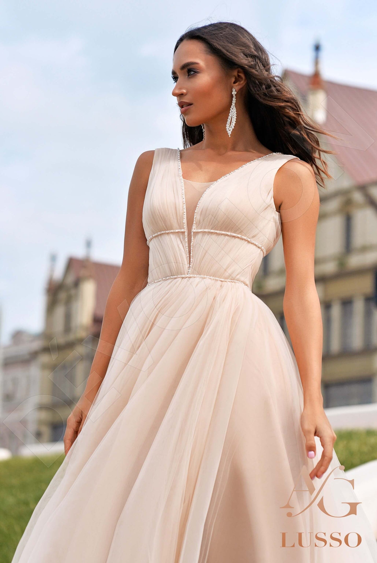 Nea Open back A-line Sleeveless Wedding Dress 5