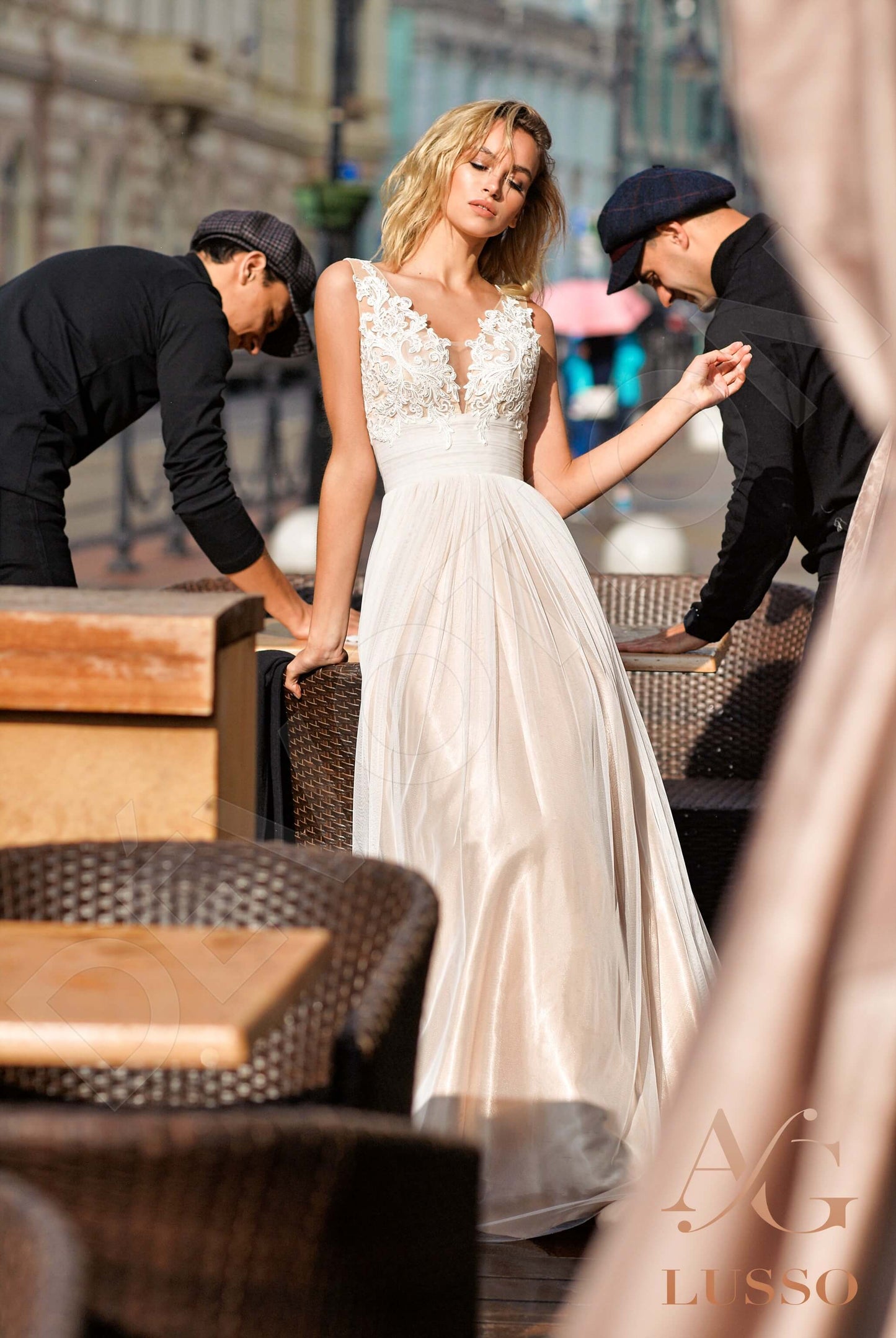 Tera Open back A-line Sleeveless Wedding Dress 6