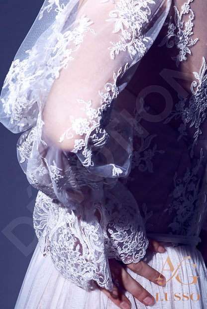 Vivaldis Full back A-line Long sleeve Wedding Dress 6