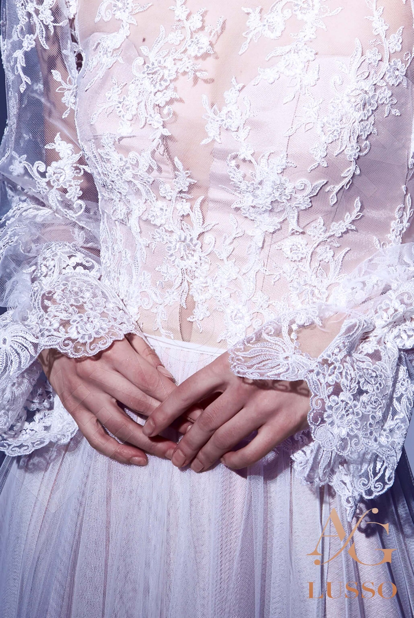 Vivaldis Full back A-line Long sleeve Wedding Dress 7