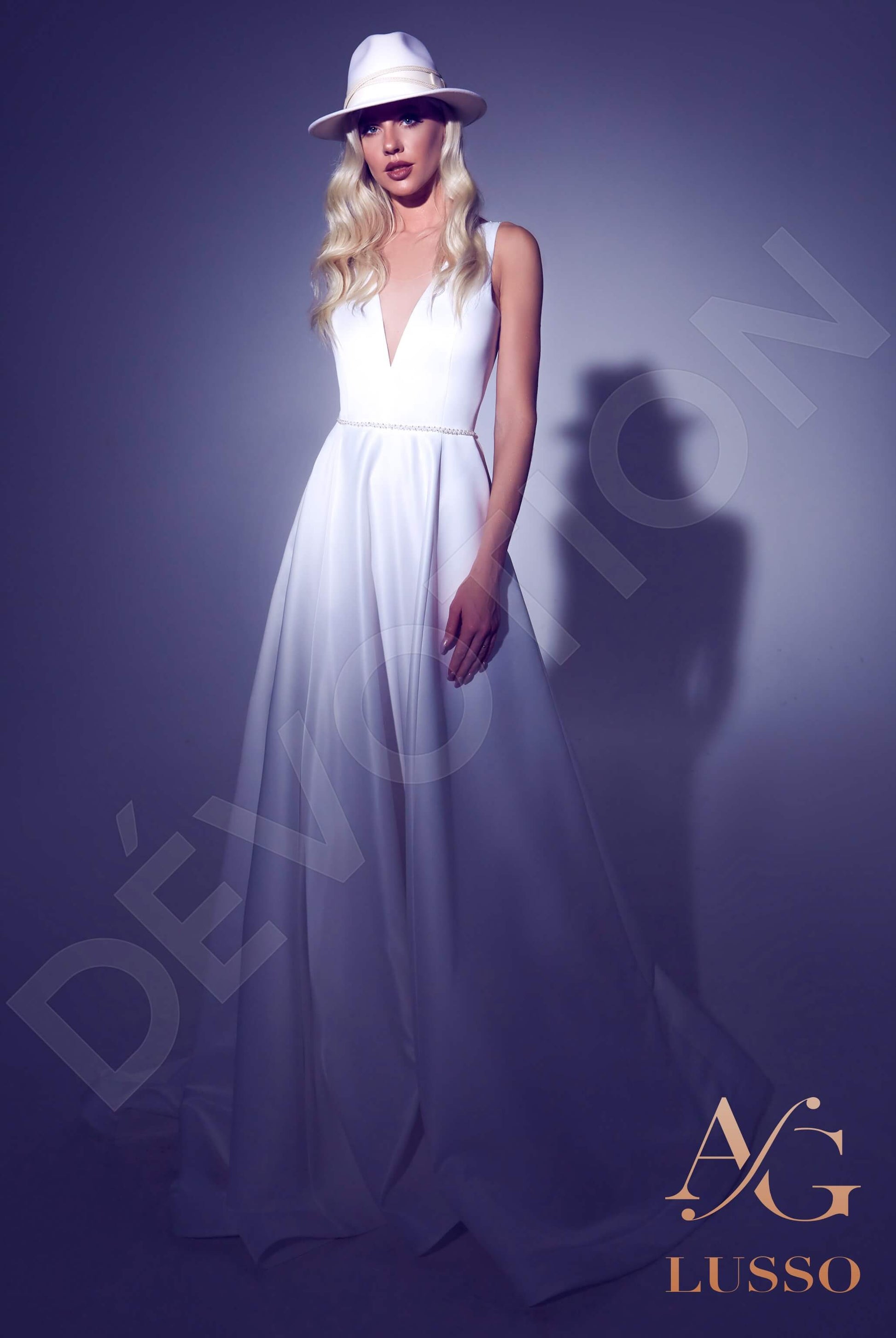 Naralla A-line Illusion Ivory Wedding dress
