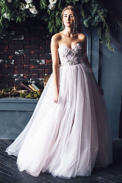 Ondine Open back A-line Strapless Wedding Dress Front