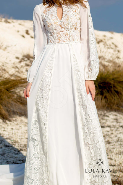 Torvi Open back A-line Long sleeve Wedding Dress 6