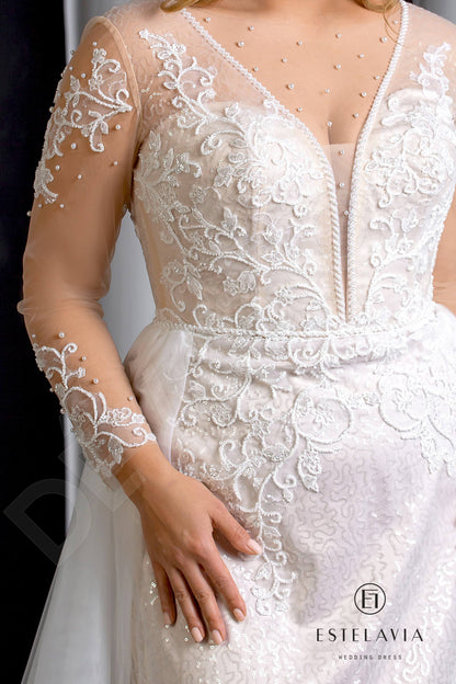 Aprilly Open back A-line Long sleeve Wedding Dress 6