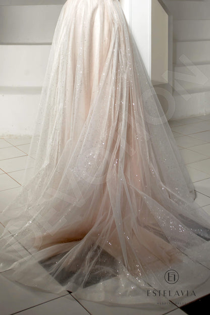 Vira Illusion back A-line Sleeveless Wedding Dress 6