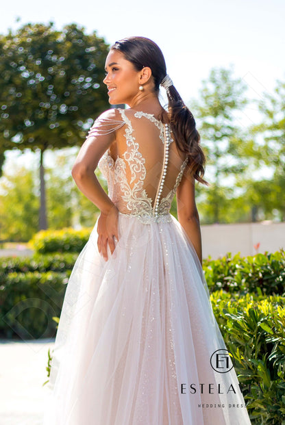 Shantel Full back A-line Sleeveless Wedding Dress 4