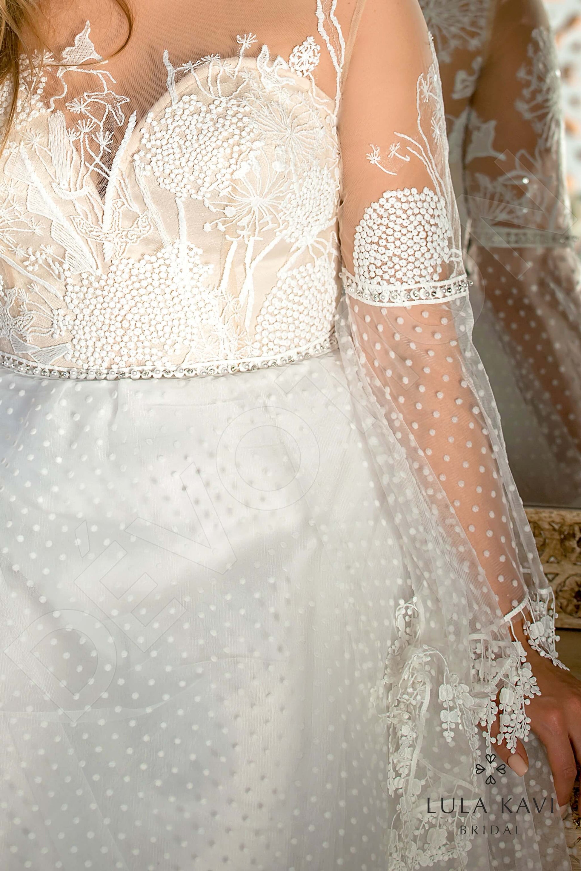 Atalie A-line Illusion Milk Wedding dress
