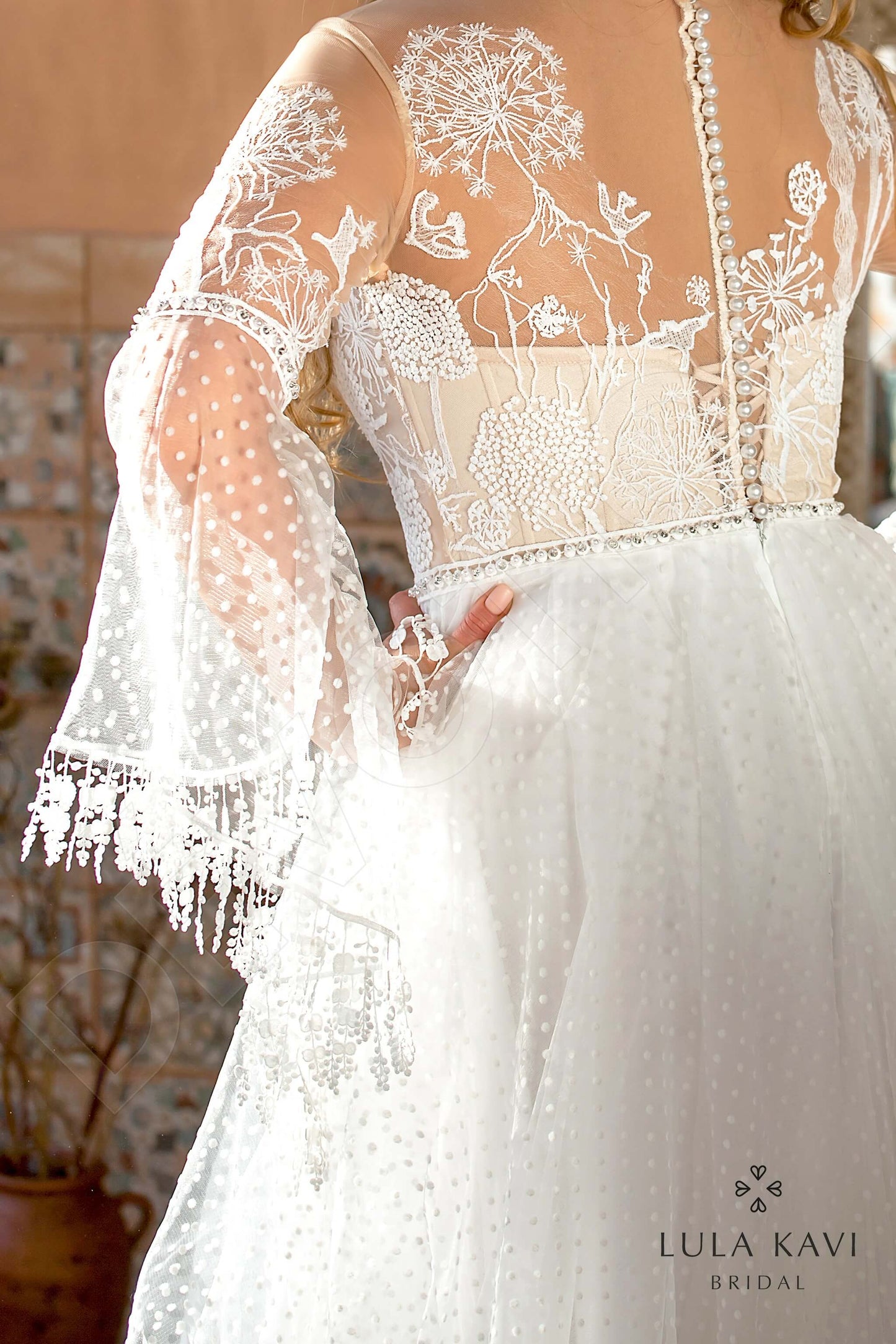 Atalie Full back A-line Long sleeve Wedding Dress 8
