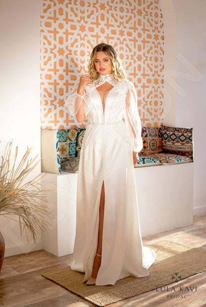 Jaffa Open back A-line Long sleeve Wedding Dress 5