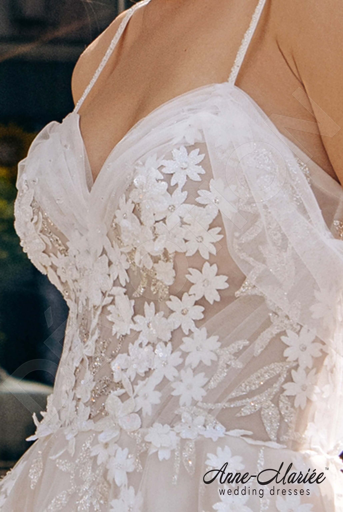 Charlina Open back A-line Straps Wedding Dress 7