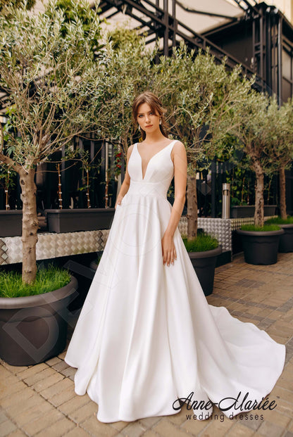 Rubin Open back A-line Sleeveless Wedding Dress 6