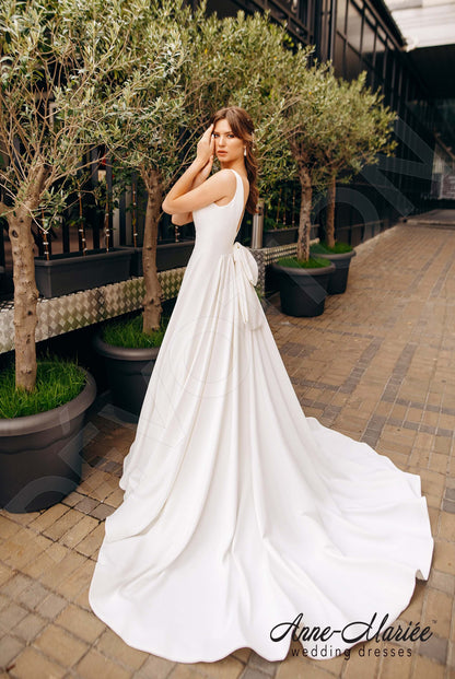 Rubin Open back A-line Sleeveless Wedding Dress Back