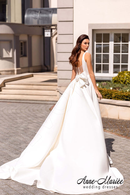 Clod Open back A-line Sleeveless Wedding Dress Back