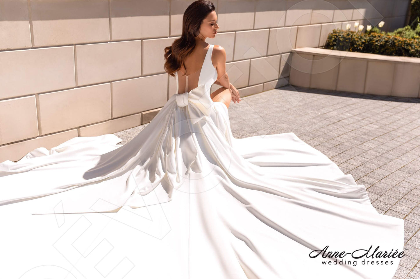 Clod Open back A-line Sleeveless Wedding Dress 4