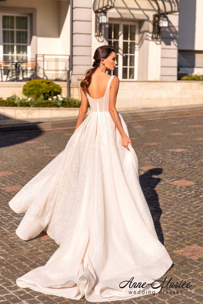 Denna Open back A-line Straps Wedding Dress Back