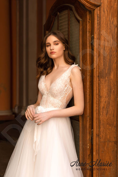 Elodie Open back A-line Sleeveless Wedding Dress 2