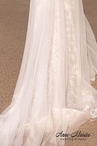 Fabba Criss cross back A-line Straps Wedding Dress 4