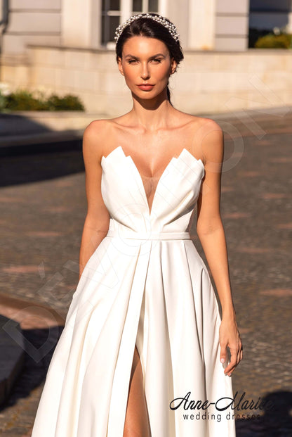Mishel Open back A-line Strapless Wedding Dress 6