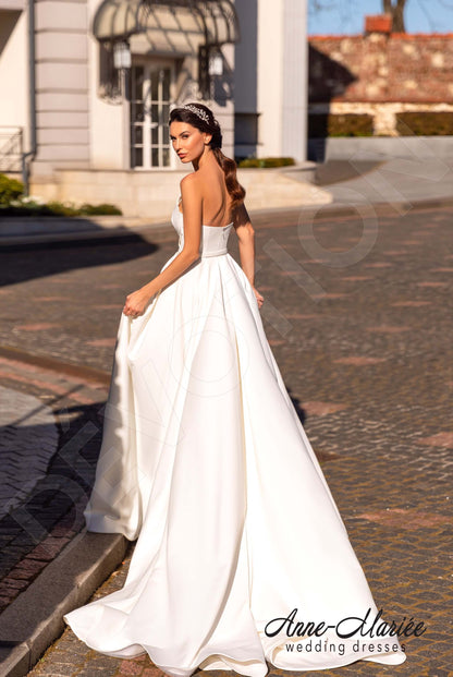 Mishel Open back A-line Strapless Wedding Dress Back
