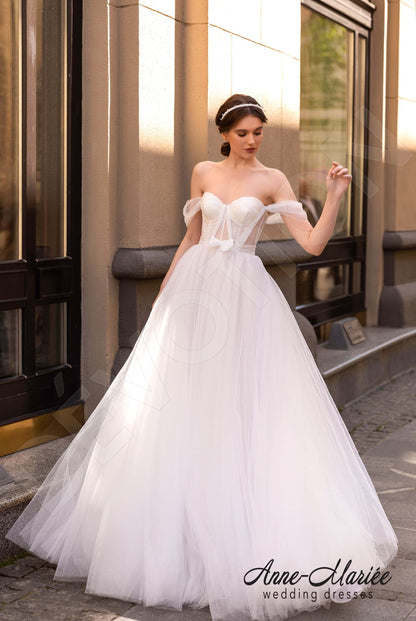 Pirret Open back A-line Straps Wedding Dress 5