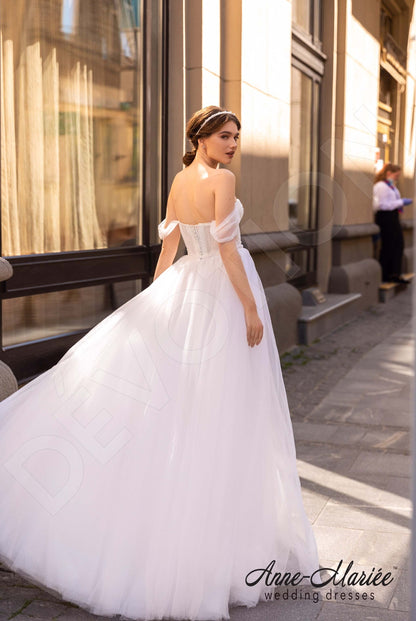 Pirret Open back A-line Straps Wedding Dress Back