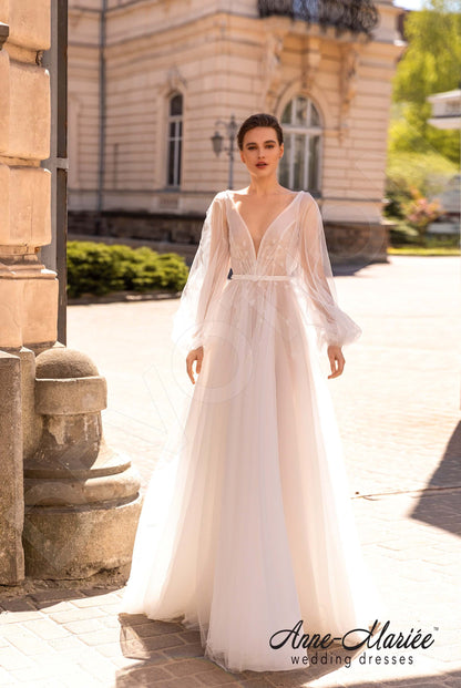Sophie Open back A-line Long sleeve Wedding Dress 5