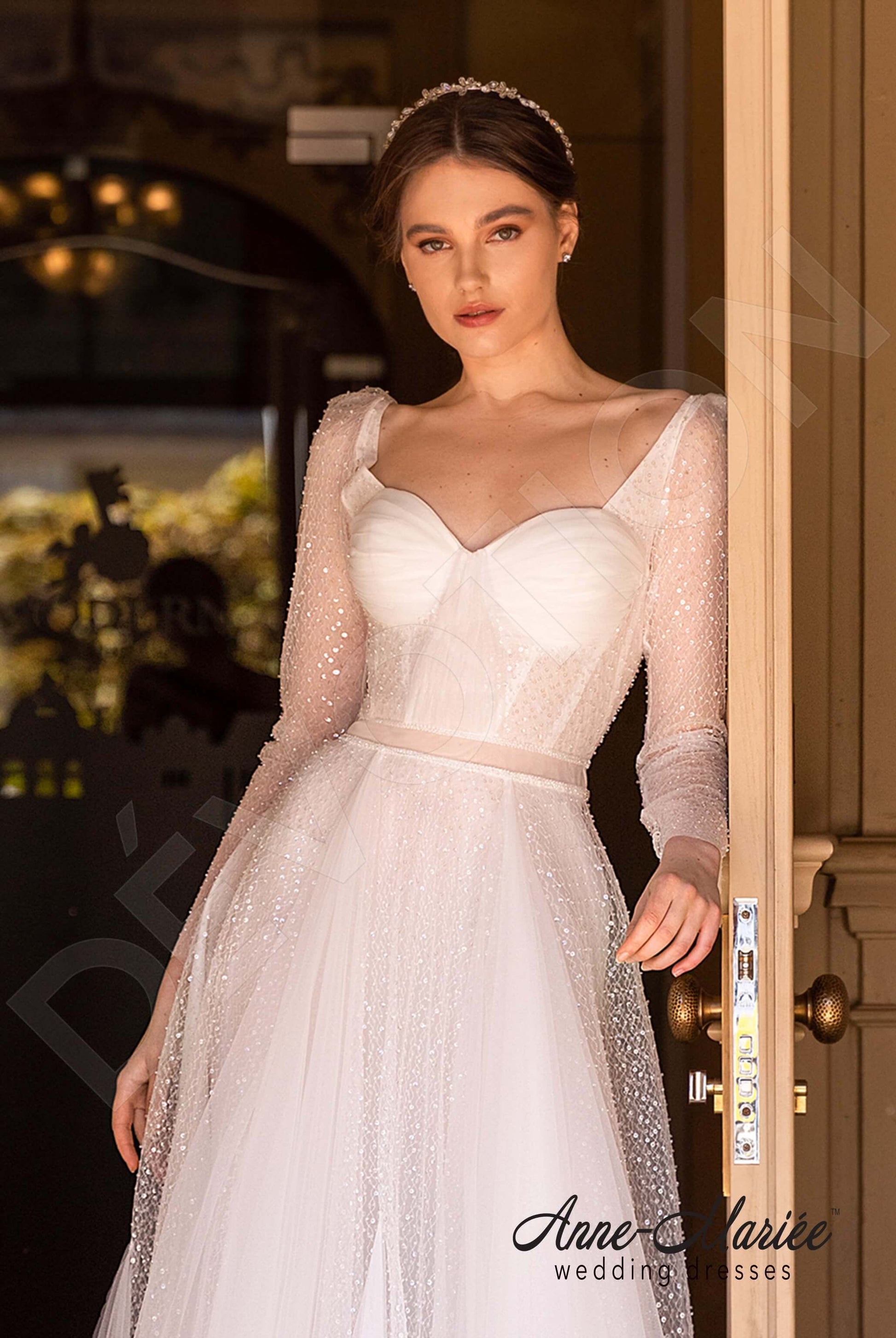 Tessora A-line Sweetheart Milk Wedding dress