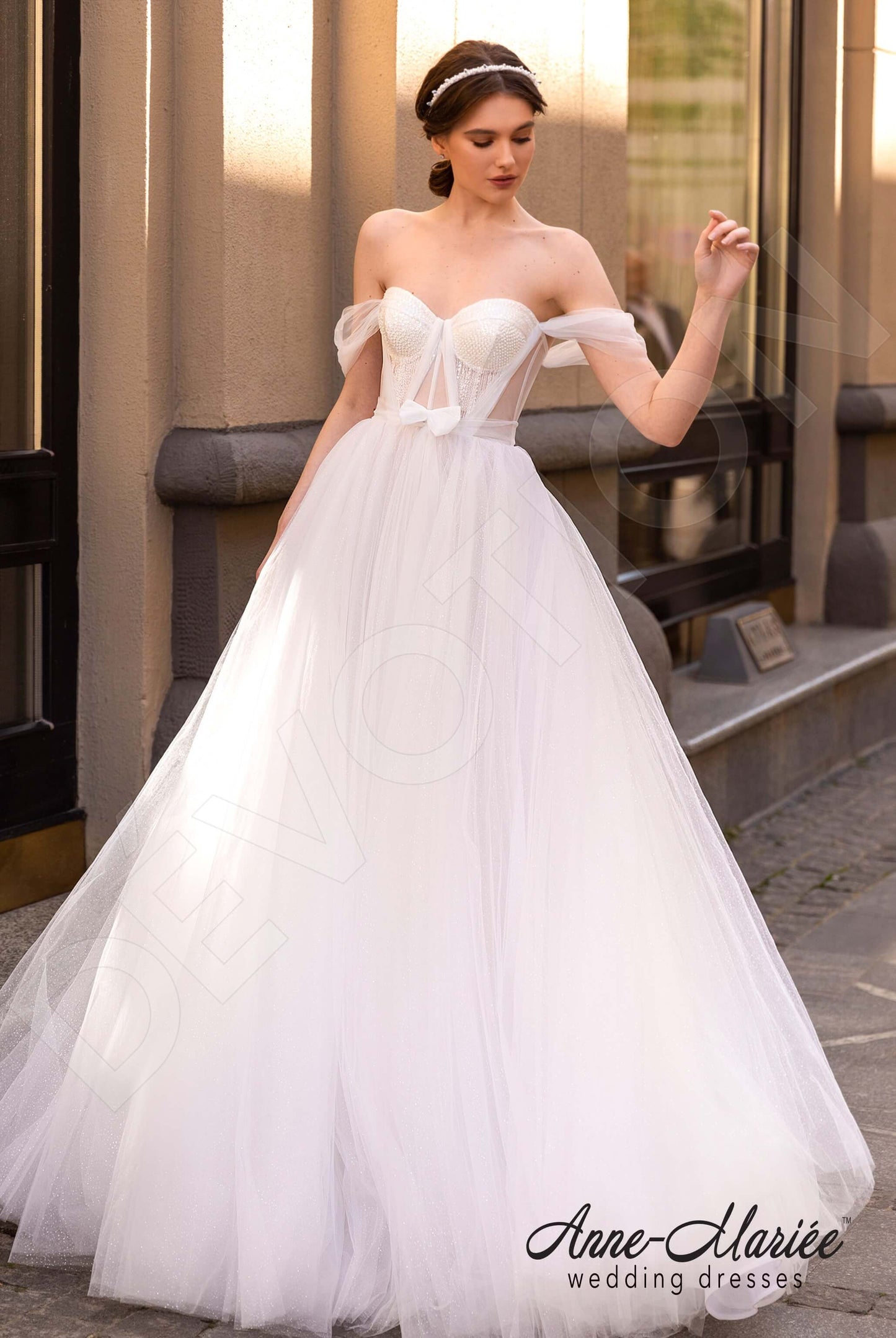 Pirret Open back A-line Straps Wedding Dress Front